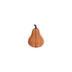 Two's Company Autumn Allure Basket Weave Pattern Pumpkin