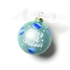 Coton Colors Baby's First Christmas Ornament, Blue
