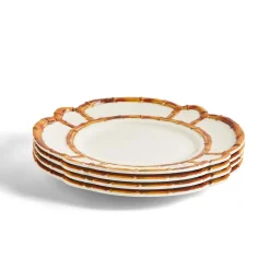 Two's Company Bamboo Touch Dinner Plate Set