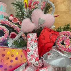 Liberty Floral Barbie Style Pink Bling Heart Lock & Key Spray