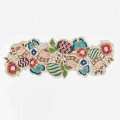 180 Degrees Beaded Egg Table Runner