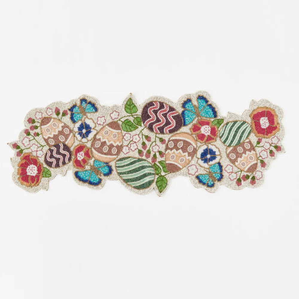 180 Degrees Beaded Egg Table Runner