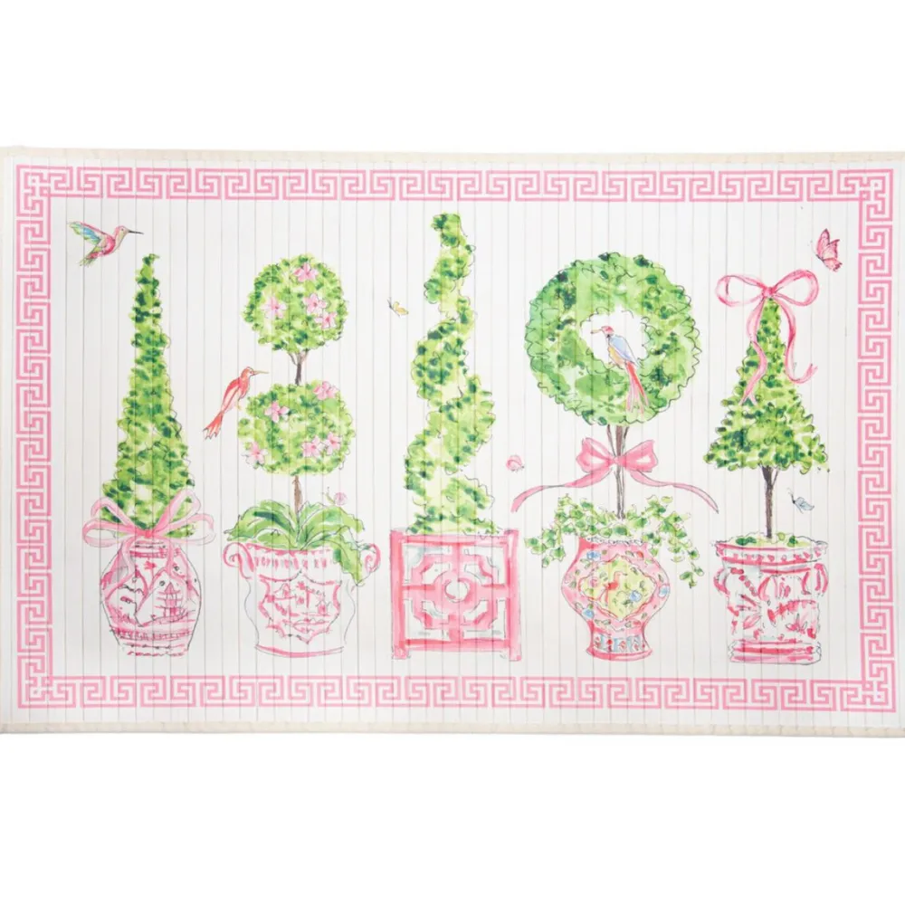 The Round Top Collection Beck’s Pink Bamboo Mat