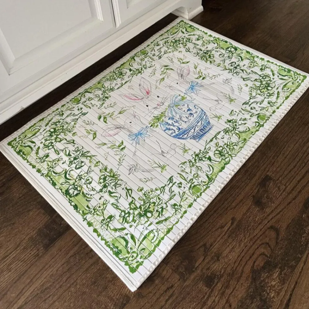 The Round Top Collection Beck’s Posh Bunny Bamboo Mat