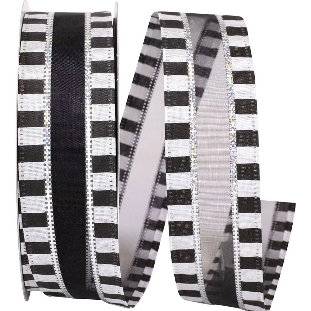 Reliant Ribbon Black and White Beetlejuice Ribbon, 1.5"X 25YD