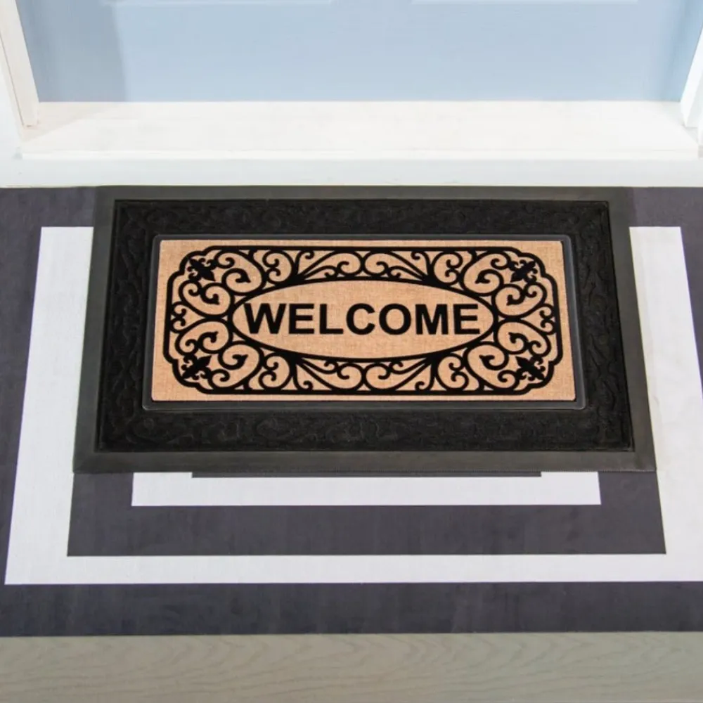 Evergreen Black and White Layering Mat