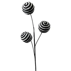 Liberty Floral Black and White Twirl Ball Spray