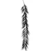 Liberty Floral Black Flocked Pine Garland