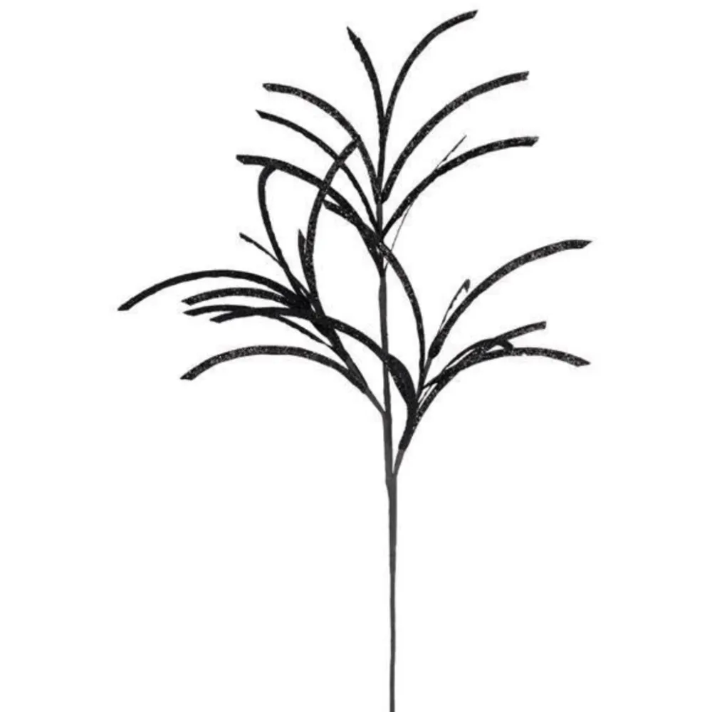 Craig Bachman Black Glittered Paper Grass Spray