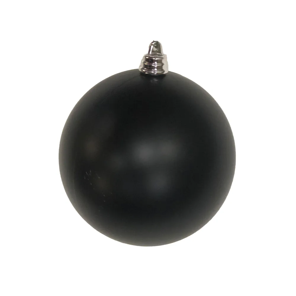 Farrisilk Black Matte Ball Ornament, 6"