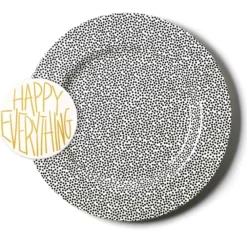 Happy Everything Black Small Dot Big Round Entertaining Platter by !