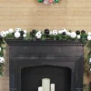 Farrisilk 10' Black & White Polka Dot Ball Garland