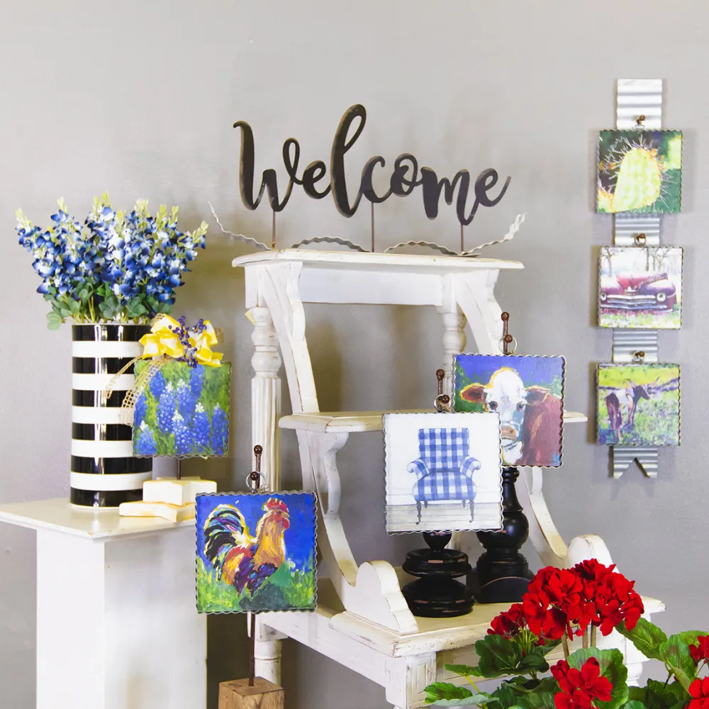 The Round Top Collection Bluebonnets Mini Gallery Art