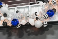 Farrisilk Blue Candy Apple Ball Ornament, 8