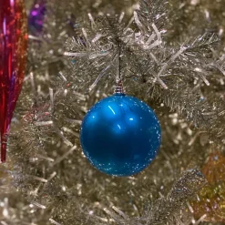 Farrisilk Blue Candy Apple Ball Ornament, 4"
