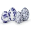 Two's Company Blue Floral Paper-Mâché Egg