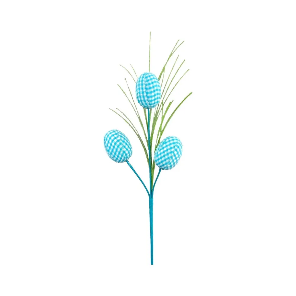 Liberty Floral Blue Gingham Egg Pick