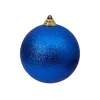 Farrisilk Blue Glitter Ball Ornament, 4"