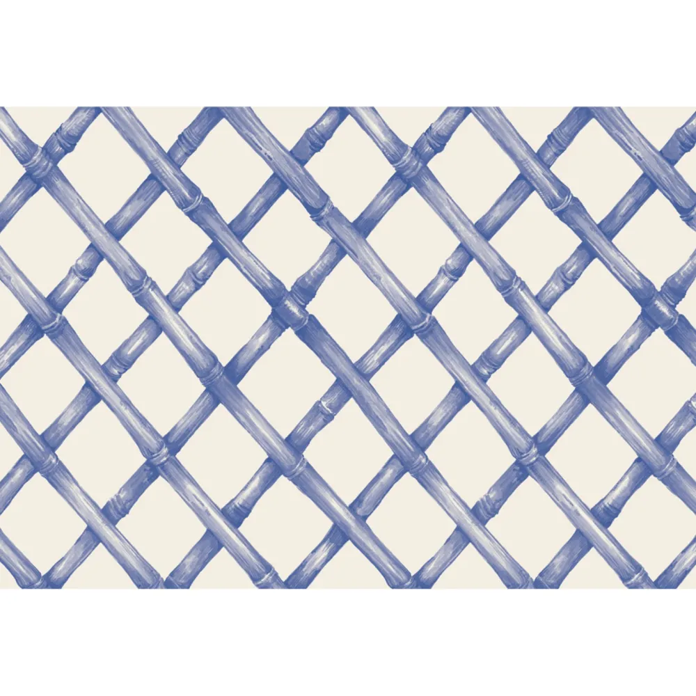 Hester & Cook Blue Lattice Placemat Set