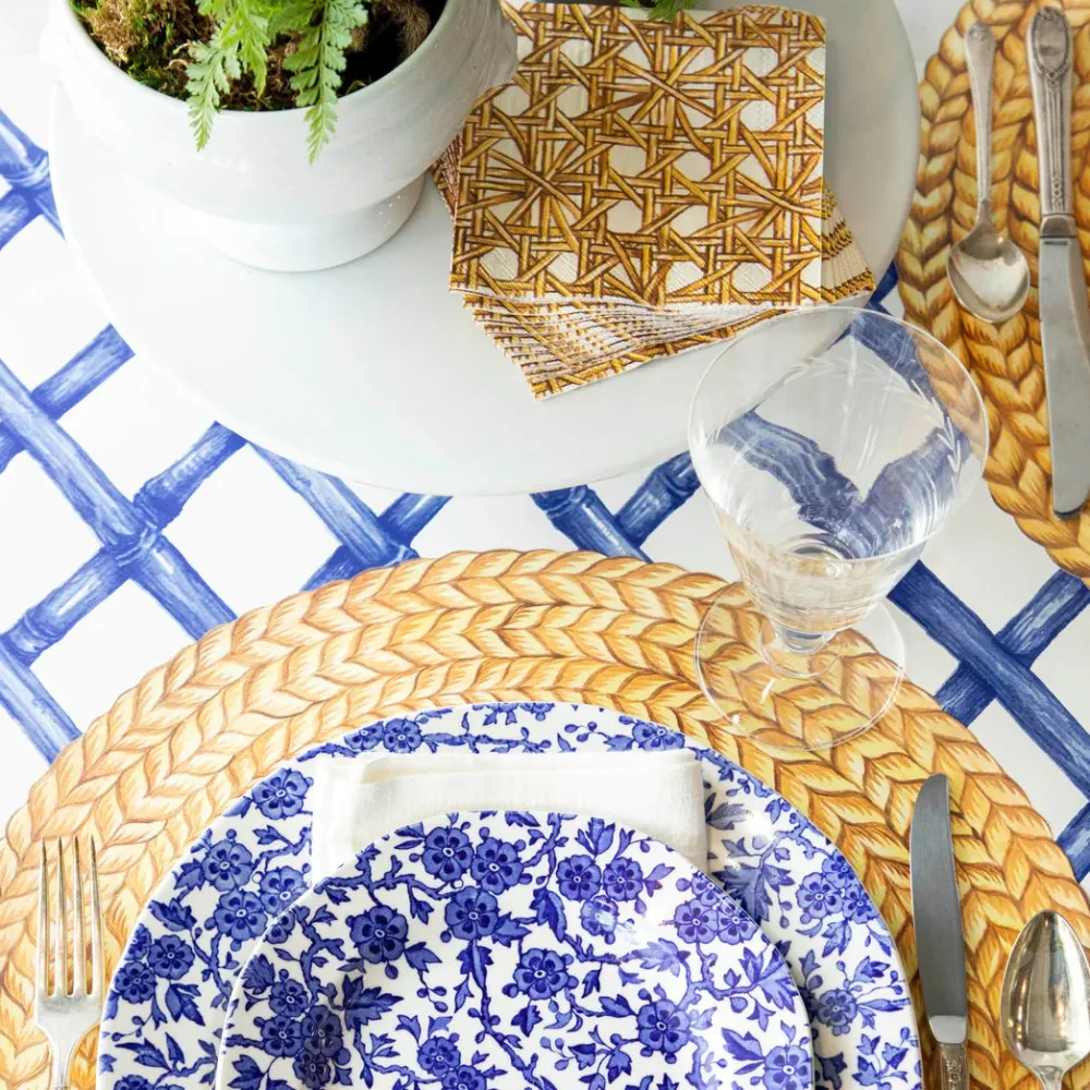 Hester & Cook Blue Lattice Runner