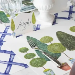 Hester & Cook Blue Lattice Runner