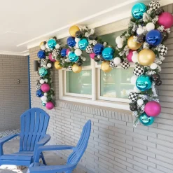 Farrisilk Blue Shiny Ball Ornament, 6