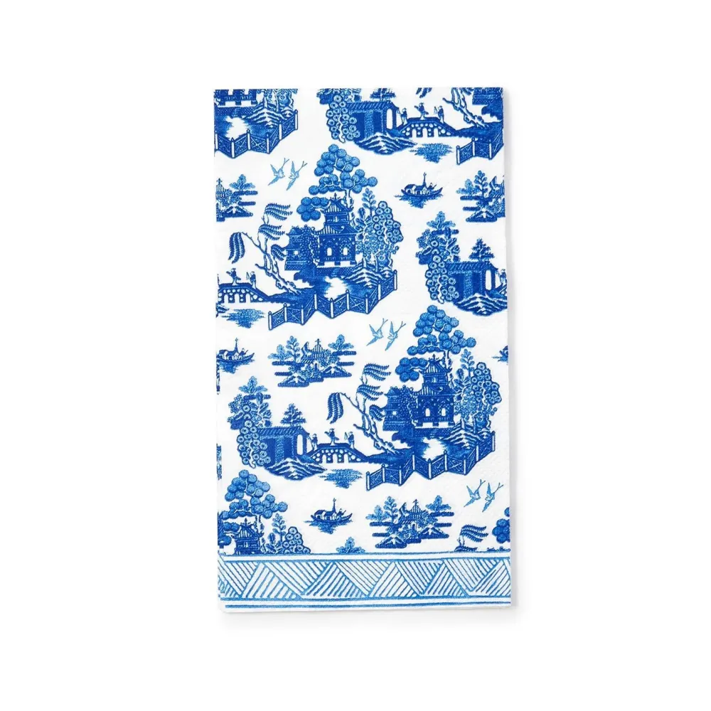 Two's Company Blue Willow Dinner Napkin Set