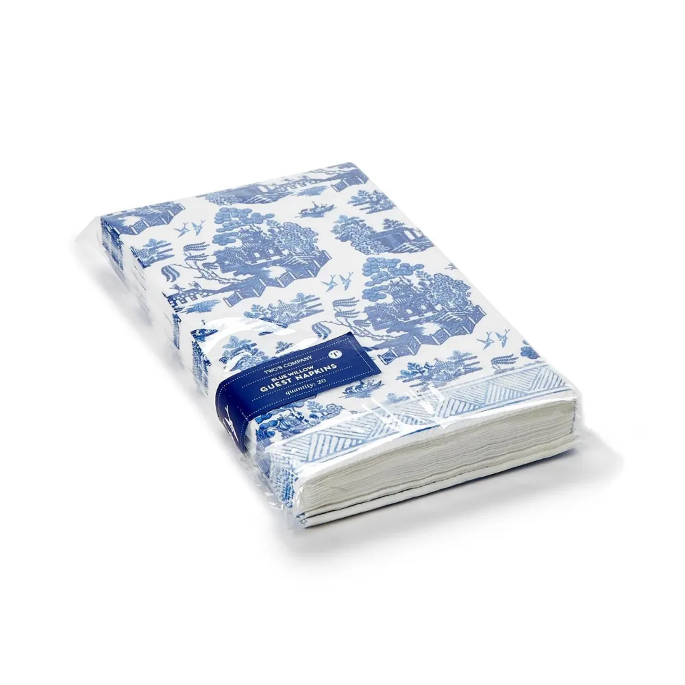 Two's Company Blue Willow Dinner Napkin Set