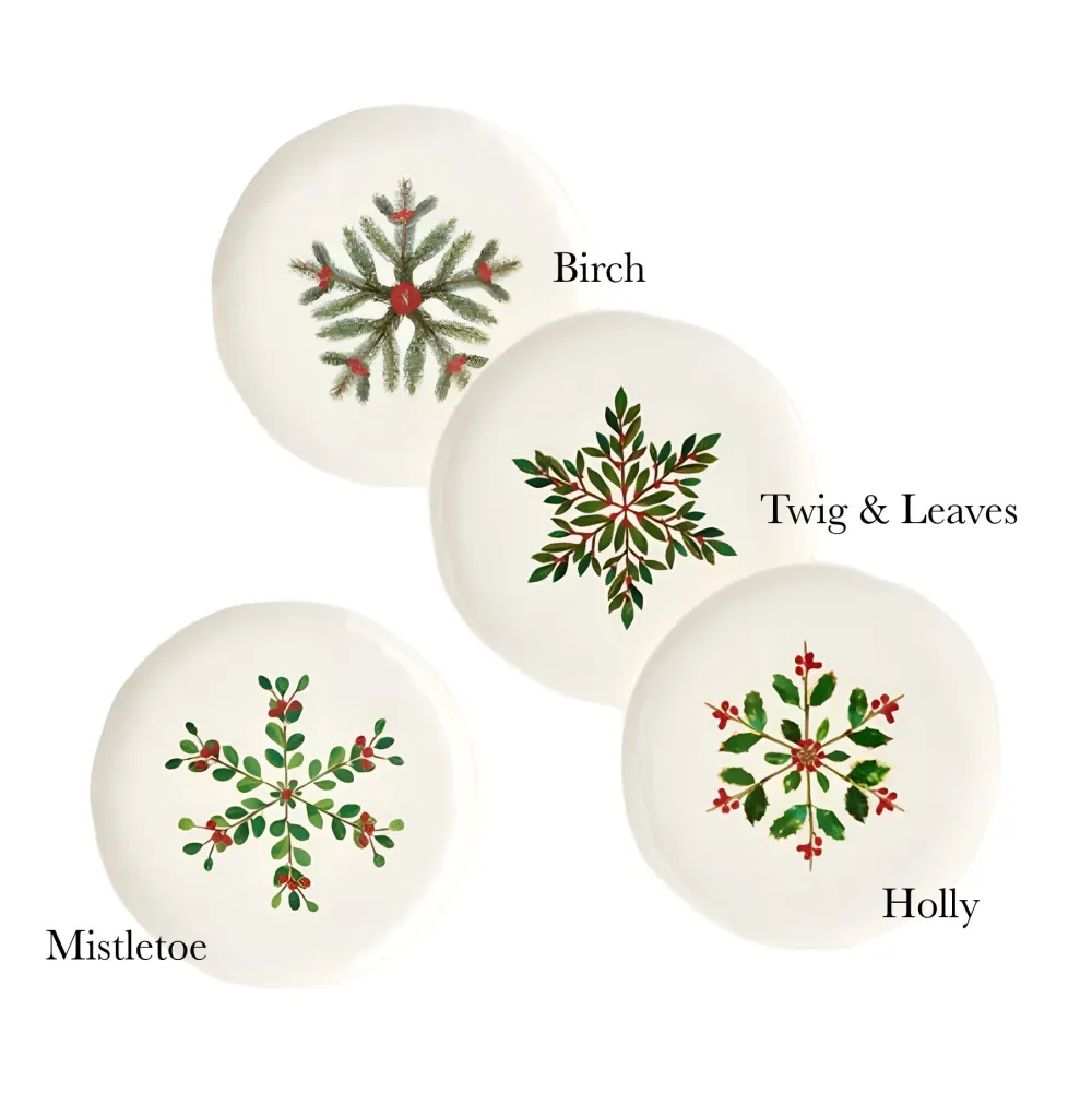 180 Degrees Botanical White Plate
