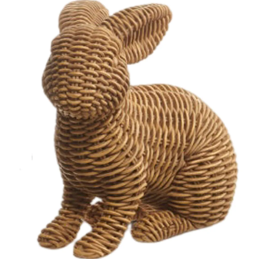 RAZ Brown Basketweave Rabbits