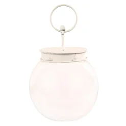 The Round Top Collection Bubble Jar with White Lid