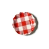 Coton Colors Buffalo Ruffle Salad Plate Red