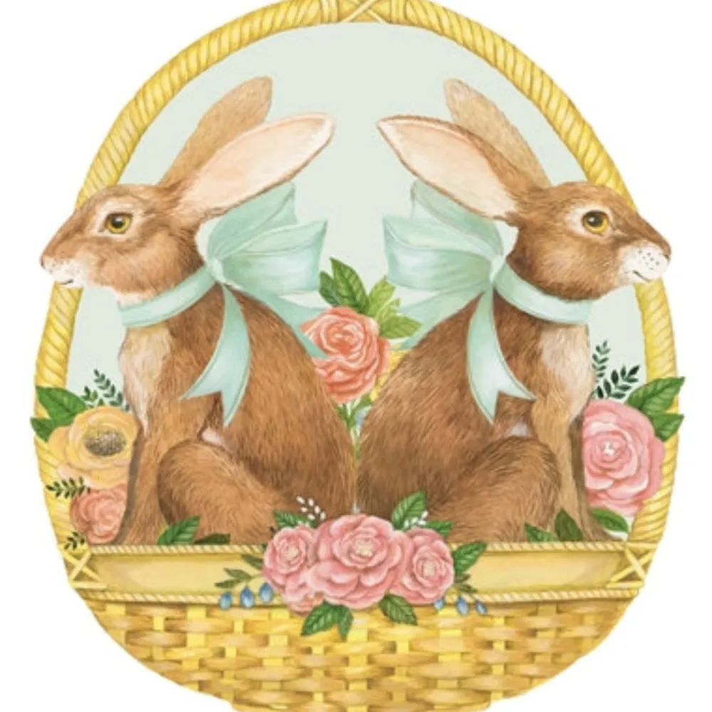 Hester & Cook Bunny Basket Placemat Set