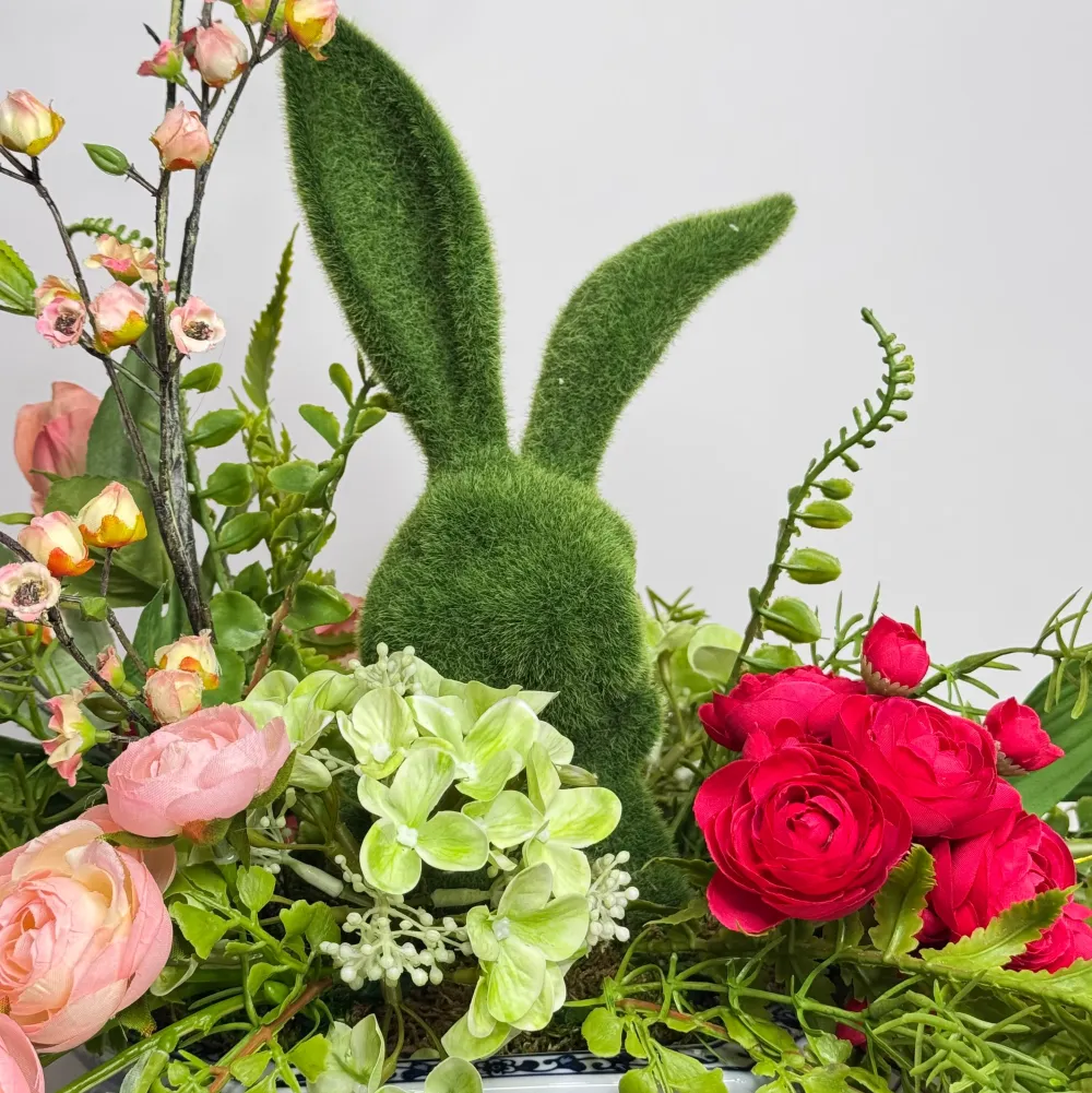 Miss Cayce's Bunny & Blooms Arrangement