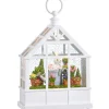 RAZ Bunny in Watering Can Lighted Water White Greenhouse