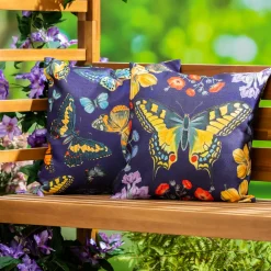 Evergreen Butterfly Garden Pillow