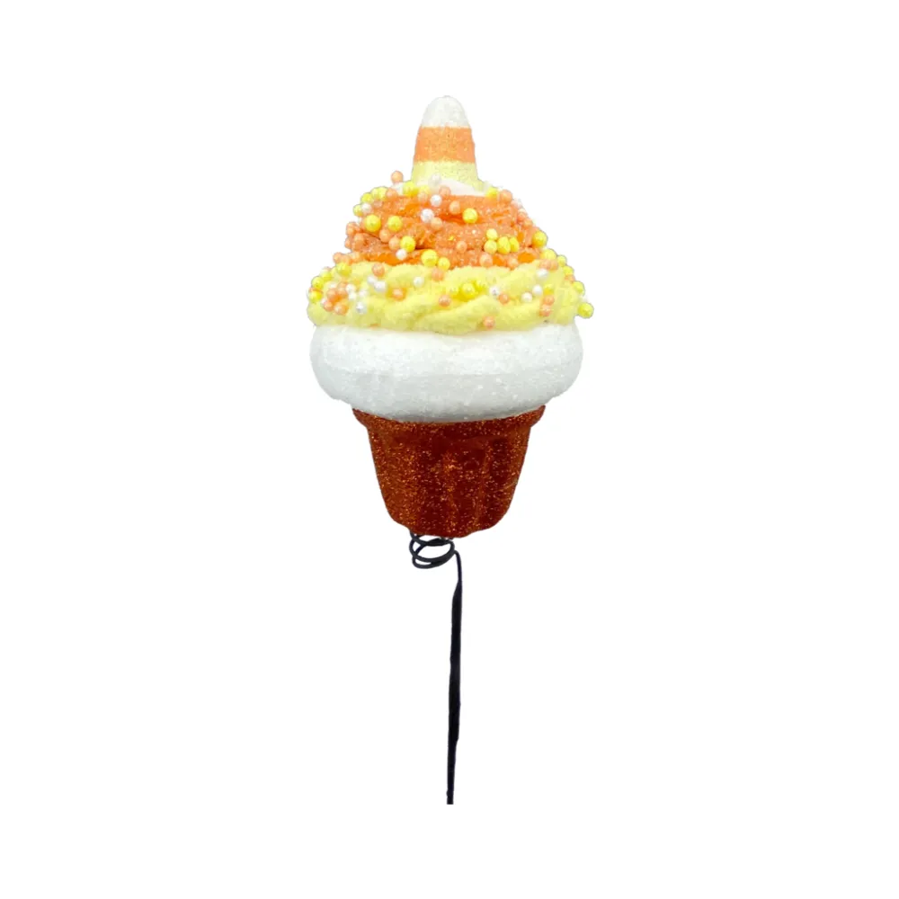 Liberty Floral Candy Corn Cupcake Pick
