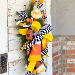 Liberty Floral Candy Corn Cupcake Pick