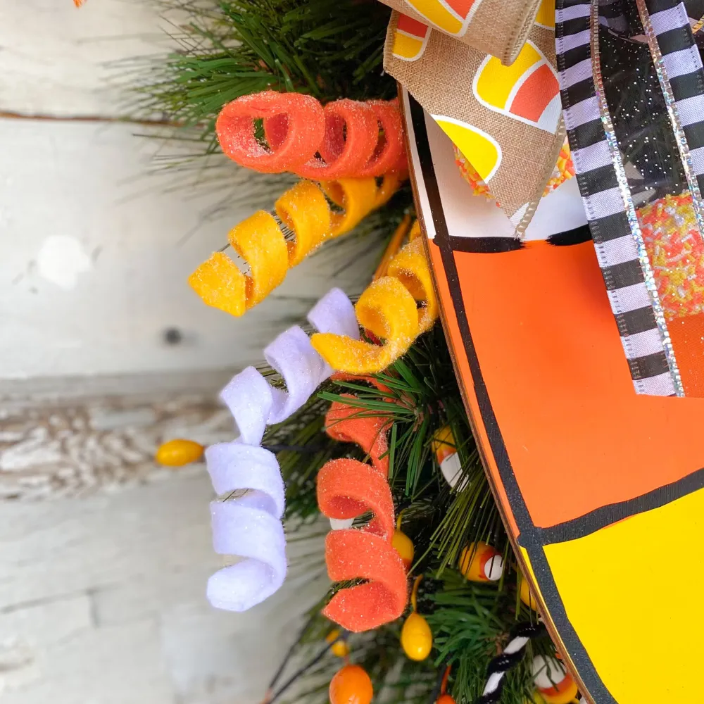 Liberty Floral Candy Corn Frizzy Curly Pick