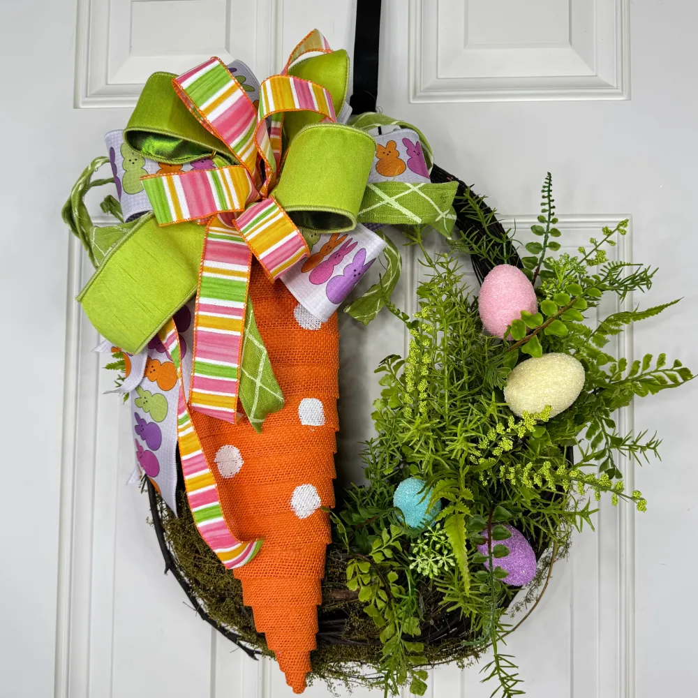 Miss Cayce's Carrot Delight Basket Wreath
