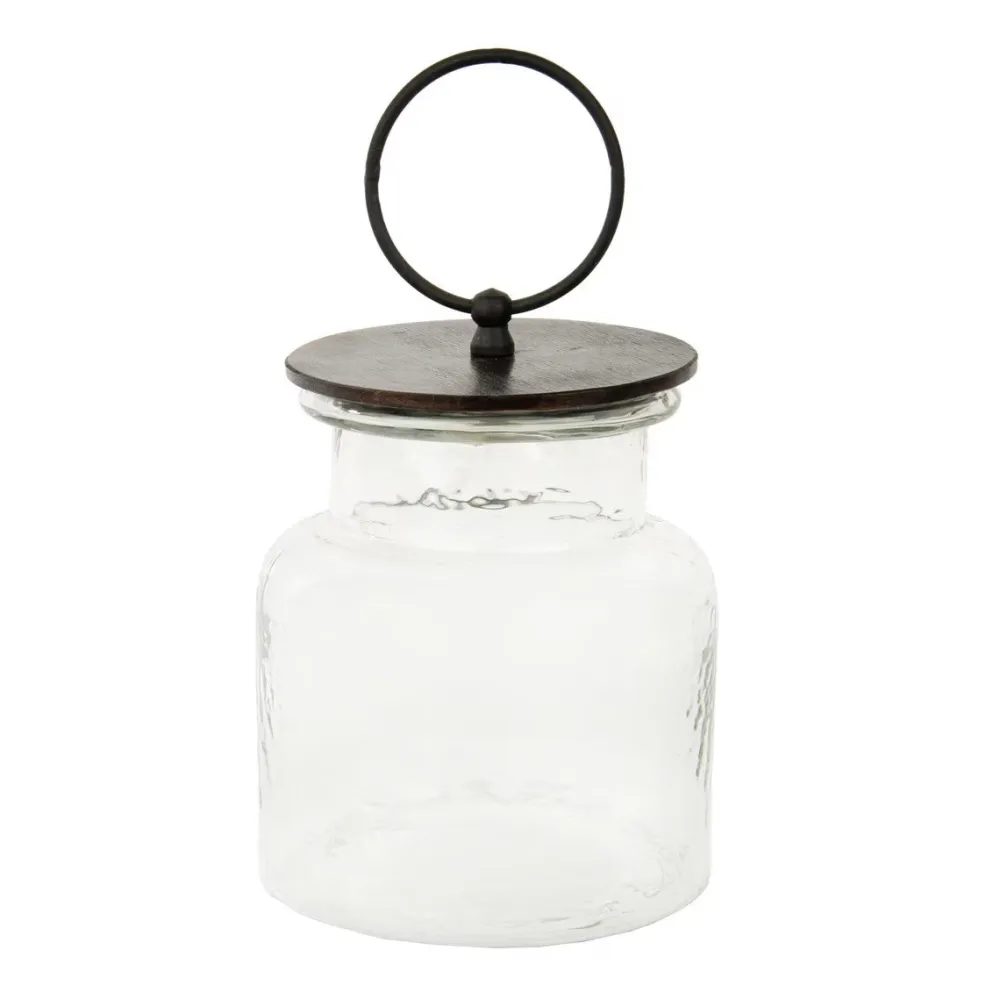 The Round Top Collection Celebrate Every Day Black Wood Finial Jar