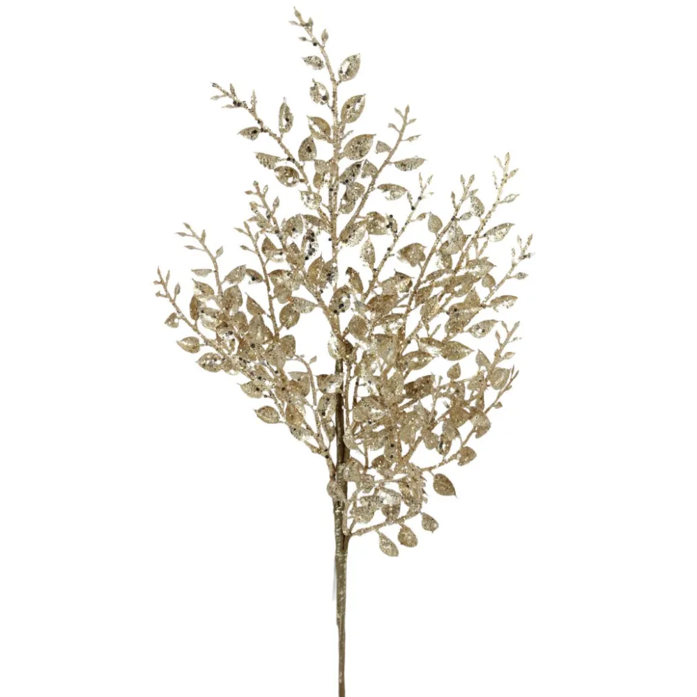 Direct Export Co. Champagne Glitter Mini Leaf Spray