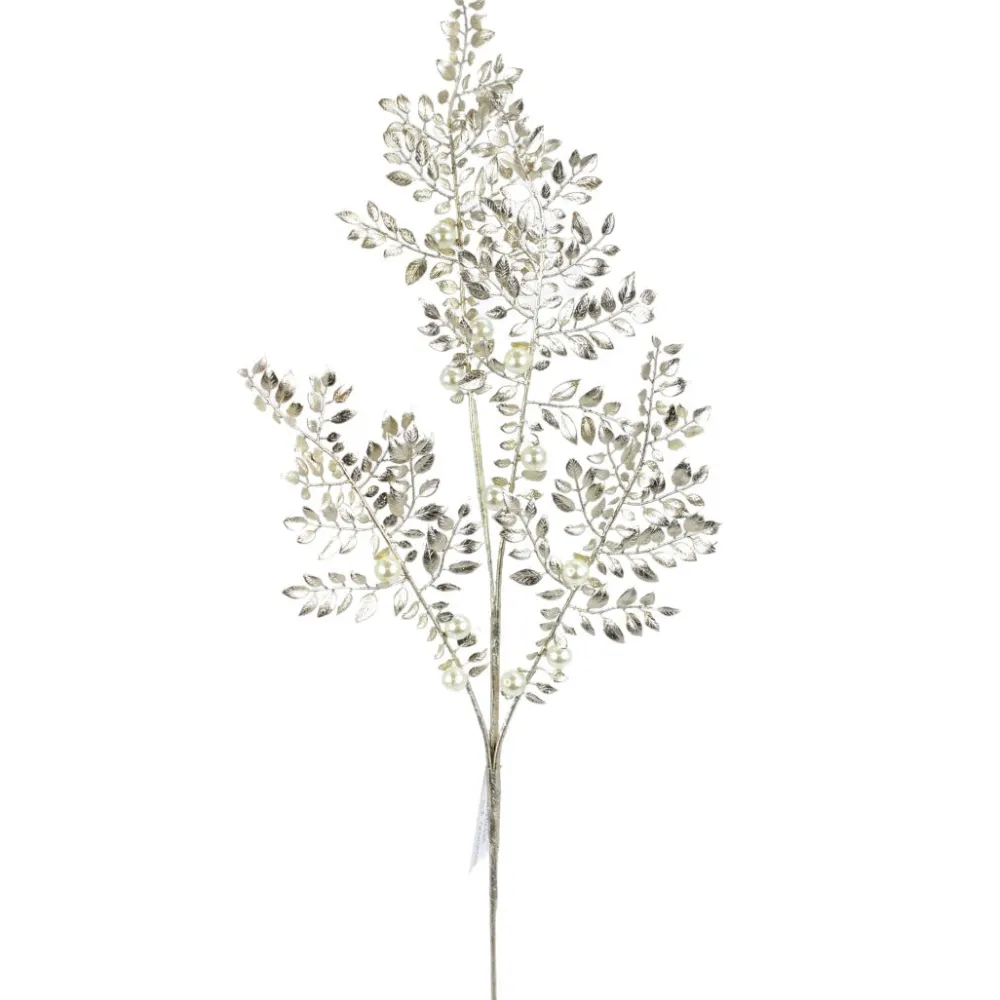 Direct Export Co. Champagne Metallic Leaf Pearl Spray