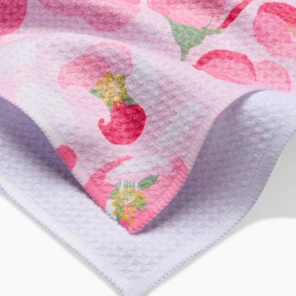 Geometry Cherry Blossom Tea Towel