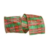 Reliant Ribbon Christmas Dupioni Plaid Ribbon, 4" X 10YD