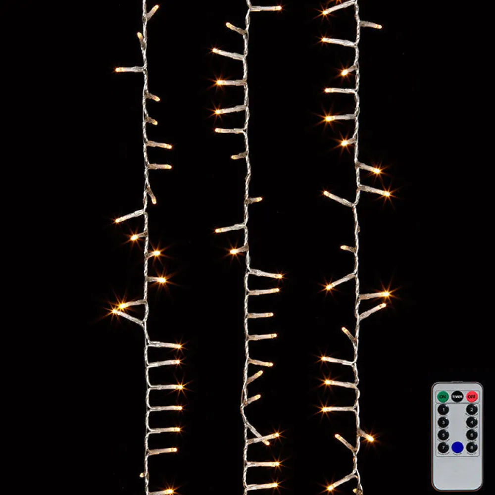 RAZ Clear Snake Garland With Warm White Lights-36.5'