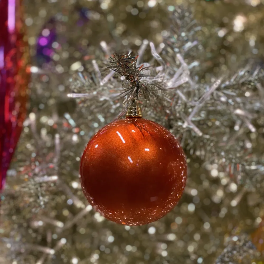 Farrisilk Copper Candy Apple Ball Ornament, 4"
