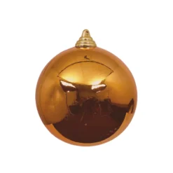 Farrisilk Copper Shiny Ball Ornament, 4"