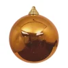 Farrisilk Copper Shiny Ball Ornament, 8"