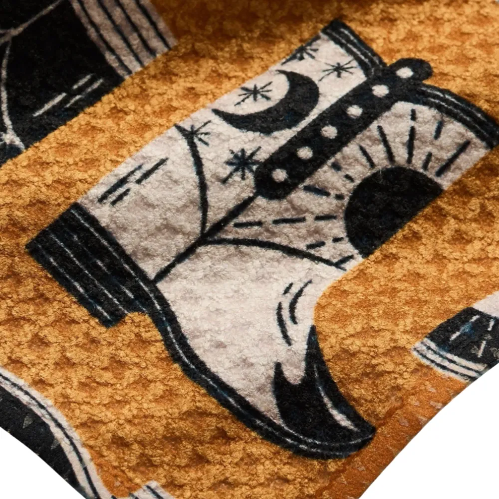 Geometry Cowboy Boots Dishcloth Set